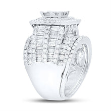 Load image into Gallery viewer, 4 Carat Princess Diamond Square Bridal Wedding Ring Band Set | White Gold Majesty - Splendid Jewellery