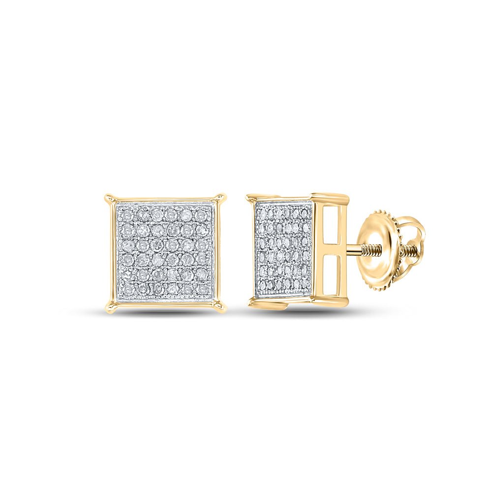 Diamond Earrings in 14K Yellow Gold with Natural Sparkle - Splendid Jewellery