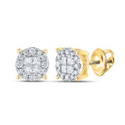 Diamond Cluster Earrings in 14K Yellow Gold Gift Edition - Splendid Jewellery