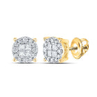 Diamond Cluster Earrings in 14K Yellow Gold Gift Edition - Splendid Jewellery