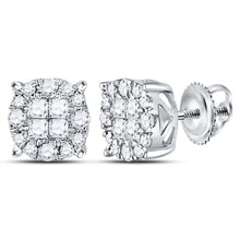 Load image into Gallery viewer, 14K White Gold Gift - Ready Diamond Earrings for Everyday Wear - Splendid Jewellery