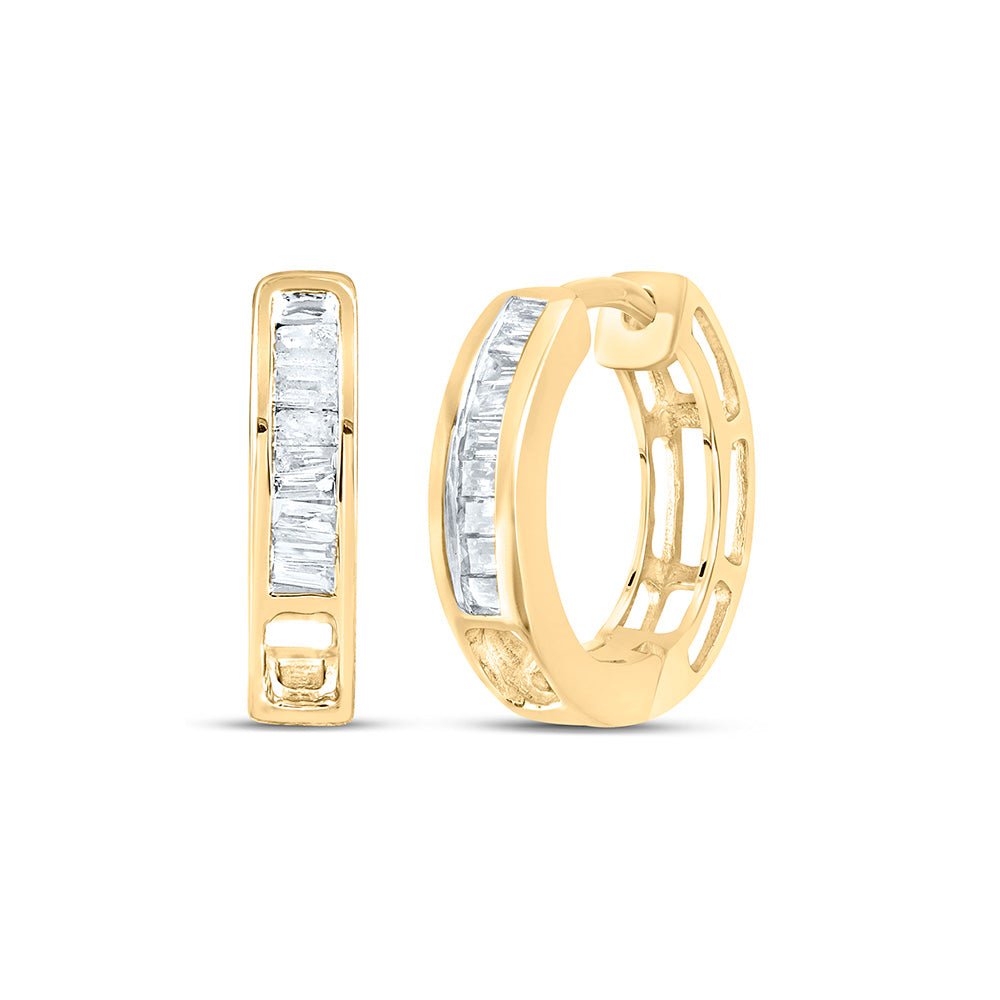 14K Yellow Gold Luxury Diamond Earrings - Splendid Jewellery