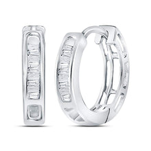 Load image into Gallery viewer, 14K White Gold Diamond Earrings 1/6 Cttw - Splendid Jewellery