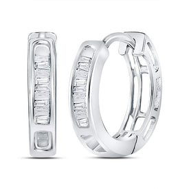14K White Gold Diamond Earrings 1/6 Cttw - Splendid Jewellery