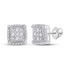 10K White Gold Diamond Earrings 1/2 Cttw - Splendid Jewellery