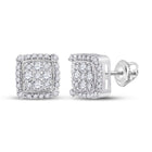10K White Gold Diamond Earrings 1/2 Cttw - Splendid Jewellery