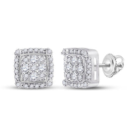 10K White Gold Diamond Earrings 1/2 Cttw - Splendid Jewellery