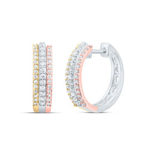 Load image into Gallery viewer, Round Diamond Earrings in Gold - Splendid Jewellery