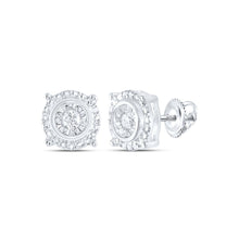 Load image into Gallery viewer, Diamond Stud Earrings in Sterling Silver with Natural Sparkle - Splendid Jewellery