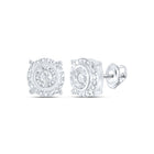 Diamond Stud Earrings in Sterling Silver with Natural Sparkle - Splendid Jewellery
