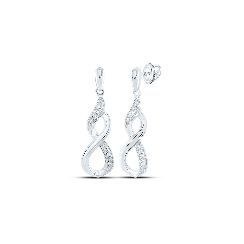 10K White Gold Luxury Diamond Earrings with Elegant Styling - Splendid Jewellery