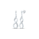 10K White Gold Luxury Diamond Earrings with Elegant Styling - Splendid Jewellery