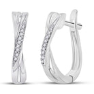 Diamond Hoop Earrings in 10K White Gold Gift Edition - Splendid Jewellery