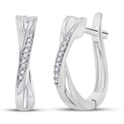Diamond Hoop Earrings in 10K White Gold Gift Edition - Splendid Jewellery