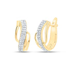 10K Yellow Gold Modern Diamond Earrings with Elegant Styling - Splendid Jewellery
