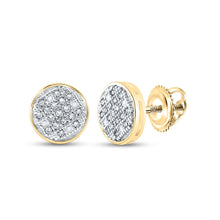 Load image into Gallery viewer, Diamond Cluster Earrings in 10K Yellow Gold - Splendid Jewellery
