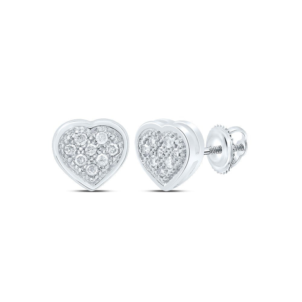 10K White Gold Diamond Earrings for Everyday Wear with Fine Detail - Splendid Jewellery