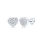 10K White Gold Diamond Earrings for Everyday Wear with Fine Detail - Splendid Jewellery
