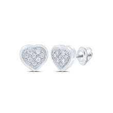Load image into Gallery viewer, 10K White Gold Diamond Earrings for Everyday Wear with Fine Detail - Splendid Jewellery