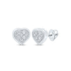 10K White Gold Diamond Earrings for Everyday Wear with Fine Detail - Splendid Jewellery