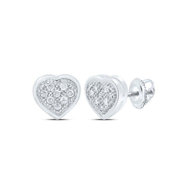 10K White Gold Diamond Earrings for Everyday Wear with Fine Detail - Splendid Jewellery