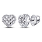 10K White Gold Diamond Earrings for Everyday Wear with Fine Detail - Splendid Jewellery