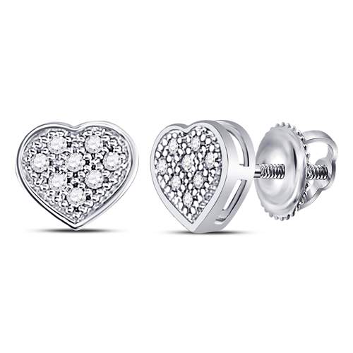 10K White Gold Diamond Earrings for Everyday Wear with Fine Detail - Splendid Jewellery