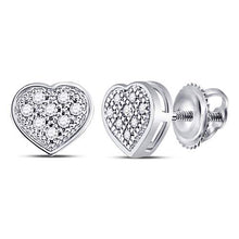 Load image into Gallery viewer, 10K White Gold Diamond Earrings for Everyday Wear with Fine Detail - Splendid Jewellery