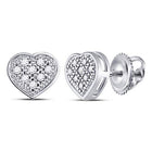 10K White Gold Diamond Earrings for Everyday Wear with Fine Detail - Splendid Jewellery