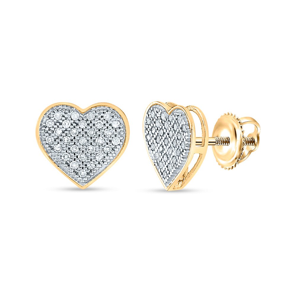 10K Yellow Gold Diamond Earrings for Everyday Wear with Natural Sparkle - Splendid Jewellery
