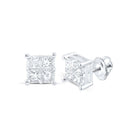 14K White Gold Diamond Earrings for Everyday Wear Gift Edition - Splendid Jewellery