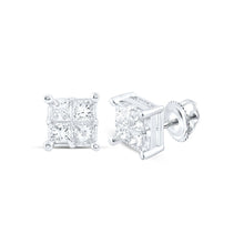 Load image into Gallery viewer, 14K White Gold Diamond Earrings for Everyday Wear Gift Edition - Splendid Jewellery