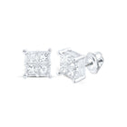 14K White Gold Diamond Earrings for Everyday Wear Gift Edition - Splendid Jewellery