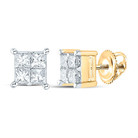 14K Yellow Gold Luxury Diamond Earrings with Natural Sparkle - Splendid Jewellery