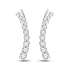 Round Diamond Earrings in 10K White Gold Gift Edition - Splendid Jewellery