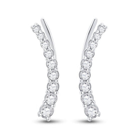 Round Diamond Earrings in 10K White Gold Gift Edition - Splendid Jewellery