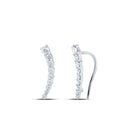 Round Diamond Earrings in 10K White Gold Gift Edition - Splendid Jewellery