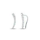 Round Diamond Earrings in 10K White Gold Gift Edition - Splendid Jewellery