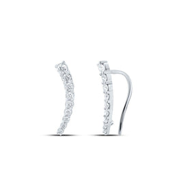 Round Diamond Earrings in 10K White Gold Gift Edition - Splendid Jewellery