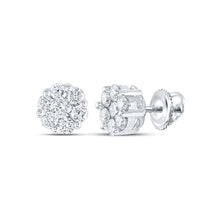 Load image into Gallery viewer, 14K White Gold Diamond Stud Earrings 1 Cttw - Splendid Jewellery