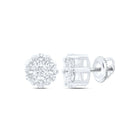 10K White Gold Gift - Ready Diamond Earrings with Elegant Styling - Splendid Jewellery