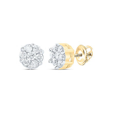 Load image into Gallery viewer, 10K Yellow Gold Elegant Cluster Earrings with Diamond Gift Edition - Splendid Jewellery