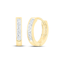 Load image into Gallery viewer, 10K Yellow Gold Diamond Hoop Earrings 1/8 Cttw Gift Edition - Splendid Jewellery