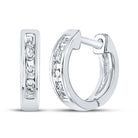 10K White Gold Round Diamond Earrings Gift Edition - Splendid Jewellery