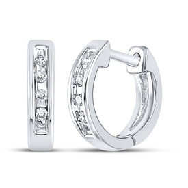 10K White Gold Round Diamond Earrings Gift Edition - Splendid Jewellery