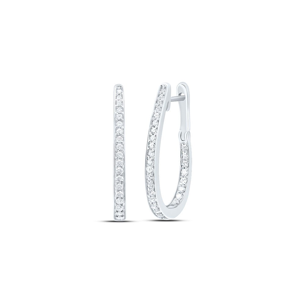 Round Diamond Hoop Earrings 1/2 Cttw Gift Edition - Splendid Jewellery
