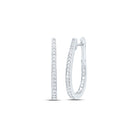 Round Diamond Hoop Earrings 1/2 Cttw Gift Edition - Splendid Jewellery
