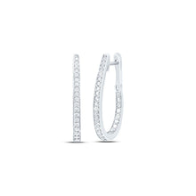 Load image into Gallery viewer, Round Diamond Hoop Earrings 1/2 Cttw Gift Edition - Splendid Jewellery