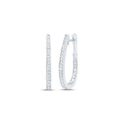 Round Diamond Hoop Earrings 1/2 Cttw Gift Edition - Splendid Jewellery