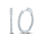 10K White Gold Modern Diamond Earrings for Everyday Wear - Splendid Jewellery